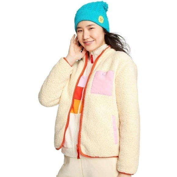 Lego x Target New Size S Contrast Pocket Sherpa Jacket Cream New Limited Edition - Picture 1 of 11